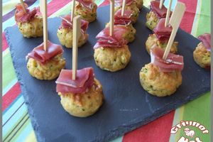 mini cakes courgette et jambon cru
