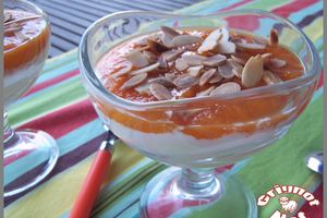 Verrines de compotée d'abricots et fromage blanc