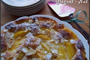 Gâteau amandine aux pêches