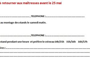 TENUE ET MONTAGE DES STANDS