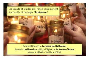 Veillée "Lumière de Bethléem" - 19/12/15