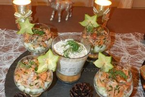 Verrine de saumon, pomme & vodka