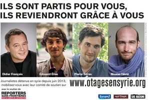Les otages français Didier François, Edouard Elias, Nicolas Hénin et Pierre Torres sont libres.