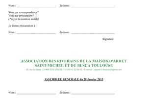 Assemblée Générale Annuelle mercredi 28 janvier 2015
