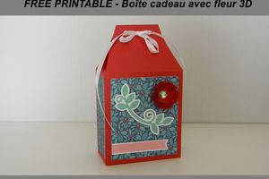 Tuto boîte cadeau avec fleur 3D (free printable)