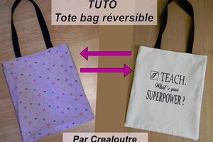 TUTO Tote bag réversible