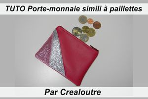 TUTO Porte-monnaie simili à paillettes