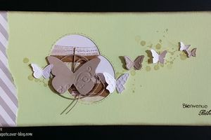 Carte de félicitations de naissance - Challenge 25 La Tour d'encre