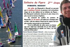 Xavier Macaire au départ de la seconde étape de La Solitaire du Figaro