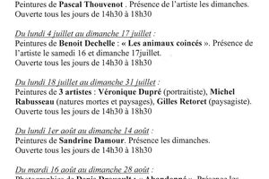 2016 : EXPOSITIONS ESTIVALES A LA MCL DE LA ROCHE-POSAY