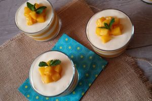 Verrines bayadère à la mangue