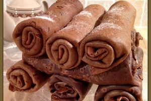 Cigares de crêpes au chocolat