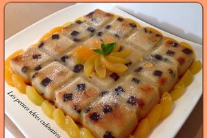 Gâteau amandine aux abricots et pépites de chocolat