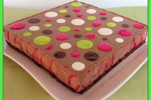 Bavarois fraise et chocolat sur base croustillante