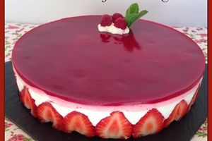 Dessert aux fruits rouges