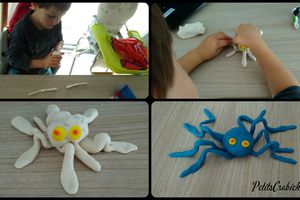 Pâte à modeler : araignée