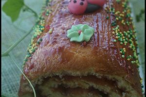 Roulé de printemps à la confiture de framboise et grenade St Dalfour