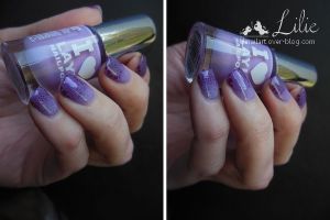 Stamping Fleuri sur nail gradient