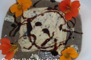Île flottante Fourme d'Ambert et champignons pour le concours les délices Fourme d'Ambert côté blogueurs.