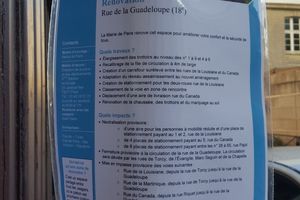 Travaux rue de Guadeloupe : fermeture provisoire de la rue du 10 juillet au 31 aout 2017