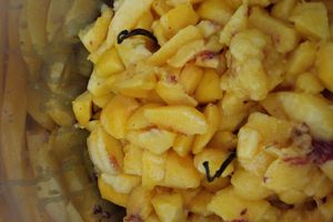 Compote pêches vanille
