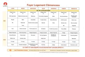 menu semaine 34
