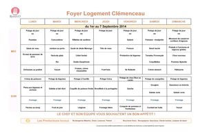 Menu semaine 36