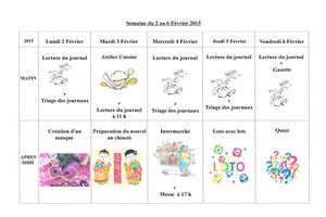 Planning semaine 6
