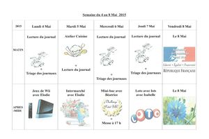Planning semaine 19