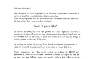 Invitation "Fête des Familles"