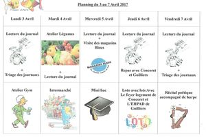 Planning semaine 14