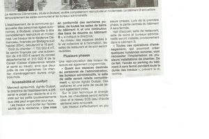 Articles de journaux concernant les travaux