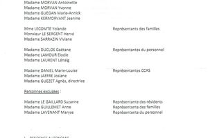 Compte rendu du Conseil de Vie Sociale