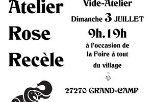 Les prochains événements de l'atelier un Vide-atelier le 3 Juillet et une nocturne le 14 Juillet