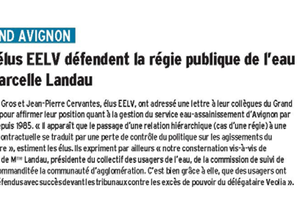 Quel service public de l’eau pour le Grand Avignon ?