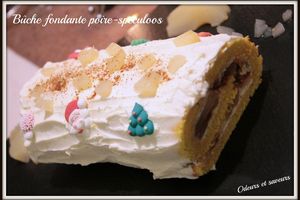 Bûche poire-speculoos ou comment finir un repas en beauté !