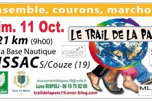 Inscrivez vous et faites inscrire vos amis pour le repas du Trail de la Paix le 11 octobre