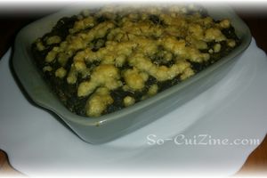 Gratin d'épinards au saumon fumé