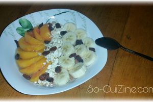 Porridge au chocolat Banane-Nectarine