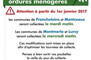 L' enlèvement des ordures ménagères change de jour