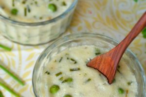 Flans coco et petits pois à la vapeur {Battle Food #19}