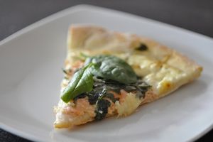 Pizza saumon fumé épinard chèvre (thermomix)