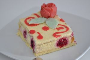 Framboisier à la mousse de mascarpone pour 40 personnes