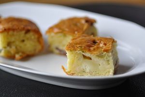 cake salé magret chèvre et pignons de pin