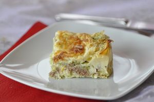 Gratin aux deux choux et viande hachée