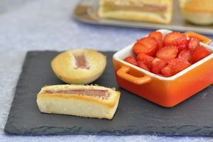 Financiers à la rhubarbe