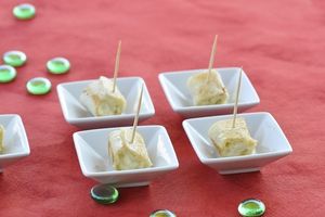 Petits roulés de pain de mie fromage et moutarde