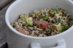 Salade de quinoa aux agrumes et avocat