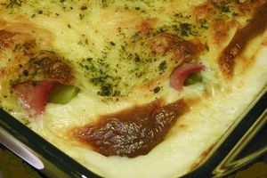 POIREAUX GRATINES AU JAMBON (thermomix)