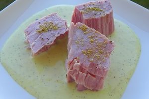THON ALBACORE ET SA CREME VANILE (Thermomix)